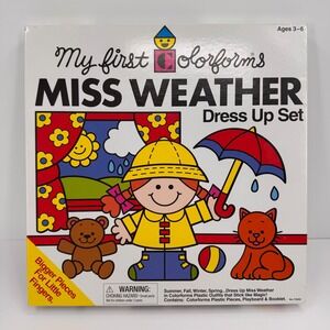 Vintage My First‎ Colorforms COMPLETE Miss Weather Dress Up Set Ages 3-6 2011